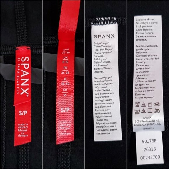 Spanx Womens Small Drape Front Jacket Very Black Convertible Faux Leather 50176R - Picture 12 of 14